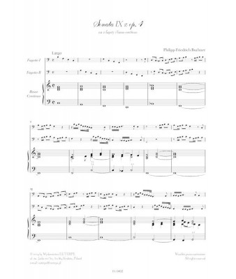 BUCHNER, Philipp Friedrich - Sonata IX z op. 4